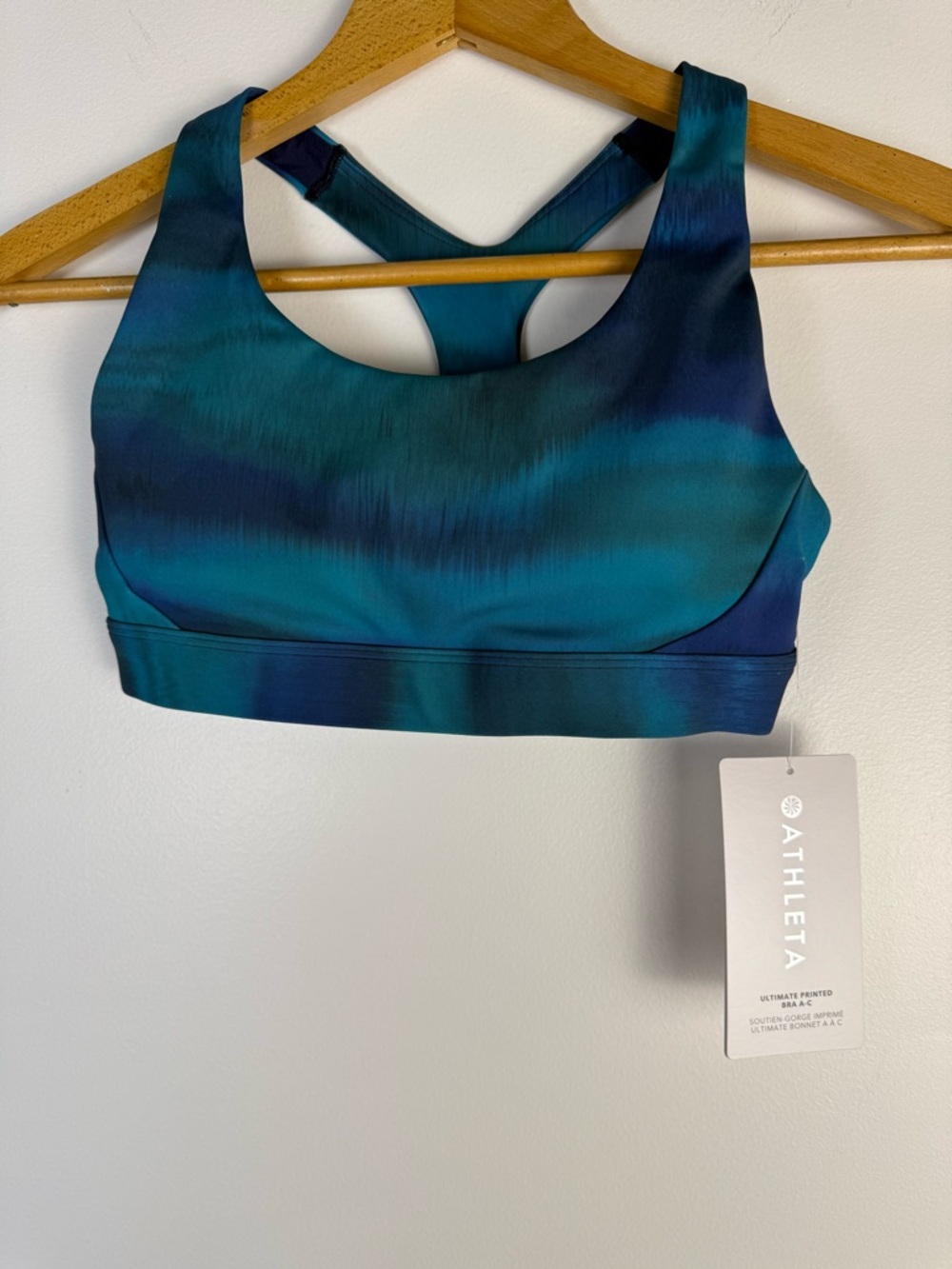 Athleta Teal & Navy Crossback Sports Bra